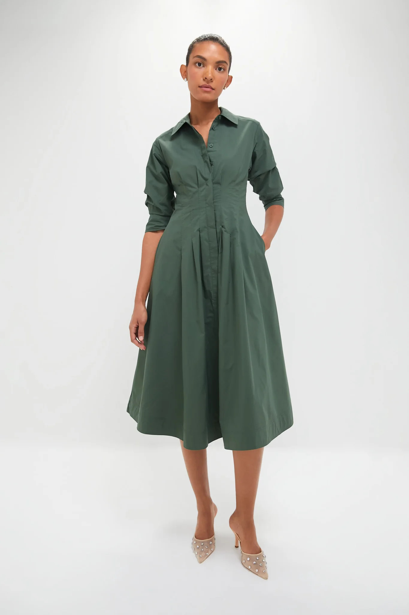 Botanical Jazz Pintuck Midi Dress | Tuckernuck (US)