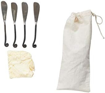 Creative Co-Op Hand Forged Canape Knives with Black Handles (Set of 4 Pieces | Amazon (US)