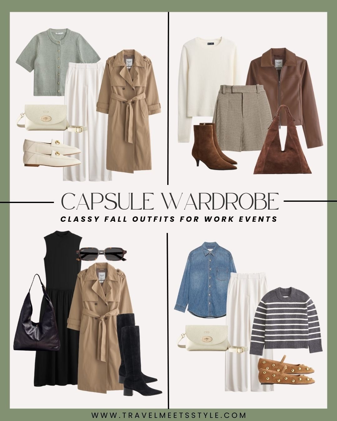 On the blog >> How to create the ultimate fall travel capsule wardrobe, including classy fall outfit ideas for work events. Head to Travelmeetsstyle.com to read the full post! 

Fall outfits, travel outfits, work outfits, fall capsule wardrobe 

#LTKTravel #LTKFindsUnder100 #LTKStyleTip