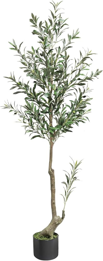 Melli Welli Artificial Olive Tree 5FT Fake Plants Indoor Tall Faux Olive Branches and Fruits Arti... | Amazon (US)