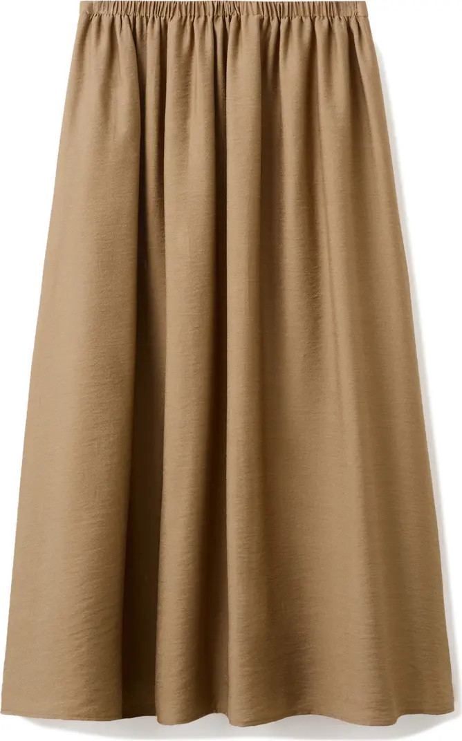 Gathered A-Line Midi Skirt | Nordstrom