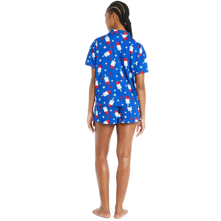 4th of July Women’s Shorty Pajama Set by Way to Celebrate, 2-Piece, Sizes XS to 3X | Walmart (US)