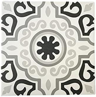12x12 Marseille Encaustic Pattern Ceramic Tile Floor Wall (1) | Amazon (US)
