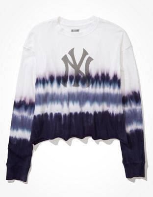 Tailgate Women's NY Yankees Cropped Dip-Dye T-Shirt | American Eagle Outfitters (US & CA)