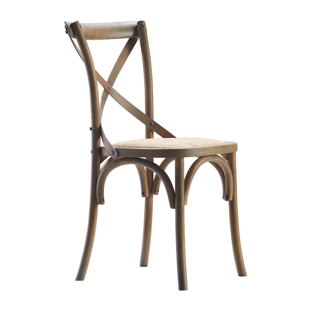 Elmhurst Cross Back Side Chair Set of 2 Natural Rattan - Finch, Adult Unisex, Brown | Target