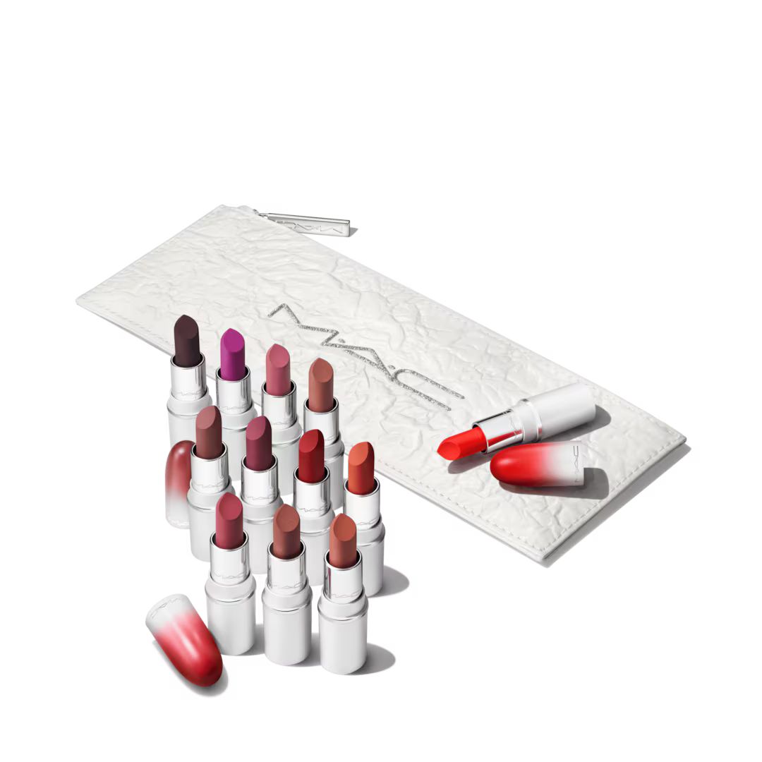 Lips By The Dozen Mini Powder Kiss Lipstick x 12 ($180 Value) | MAC Cosmetics - Official Site | MAC Cosmetics (US)
