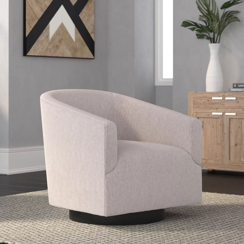 Donovan Upholstered Swivel Barrel Chair | Wayfair North America