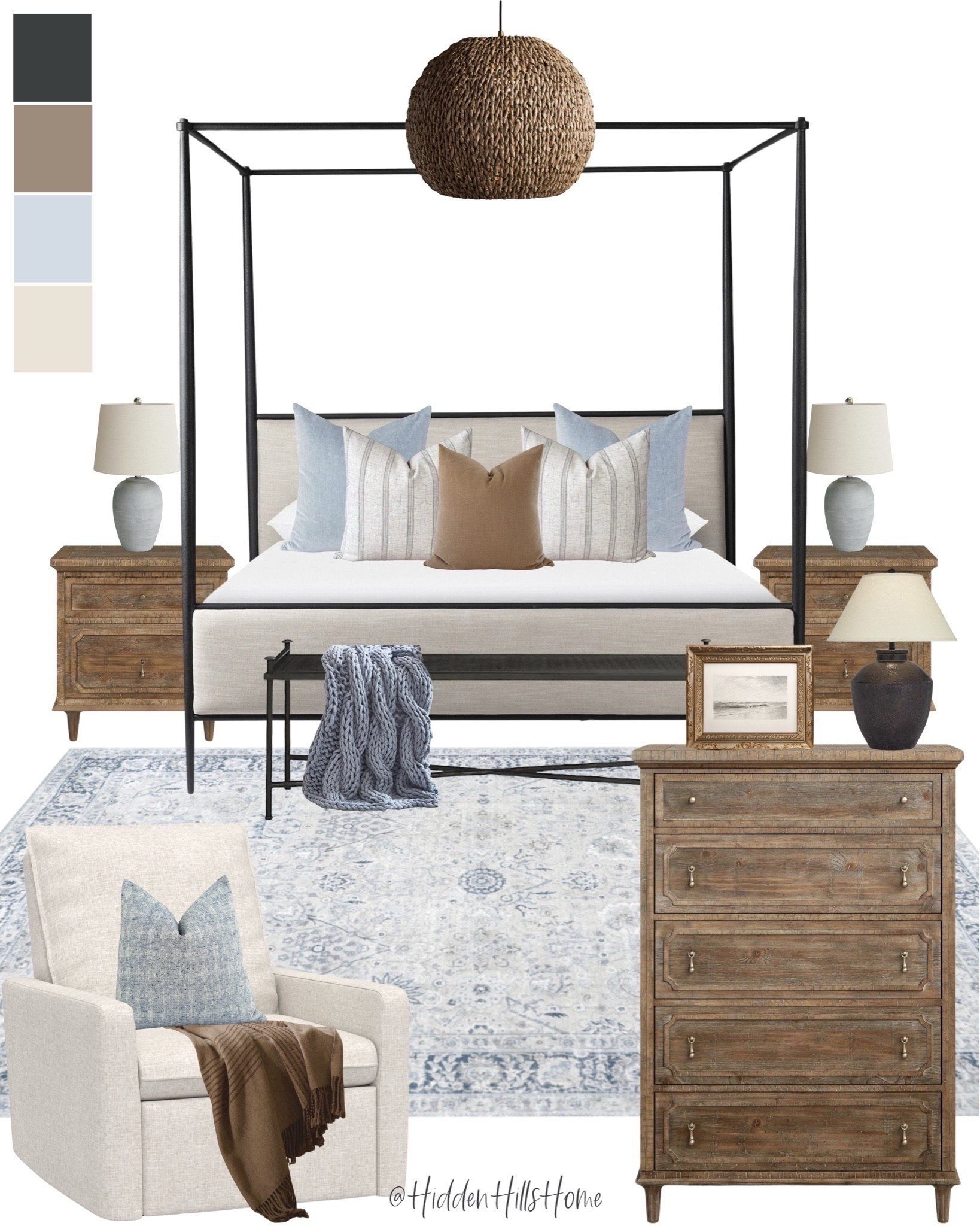 Coastal master bedroom mood board, modern classic coastal bedroom, canopy bed, bedroom design, nightstand #bedroom


#LTKSeasonal #LTKSaleAlert #LTKHome