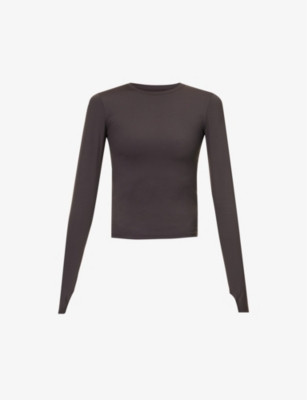 Core fitted stretch-woven T-shirt | Selfridges