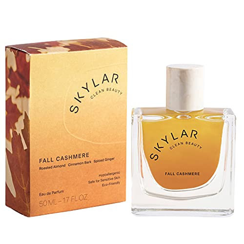 Skylar Fall Cashmere Eau de Parfum - Hypoallergenic & Clean Perfume for Women & Men, Vegan & Safe for Sensitive Skin - Spicy Gourmand Perfume with Notes of Cinnamon, Almond & Ginger - 50mL /1.7 Fl oz | Amazon (US)