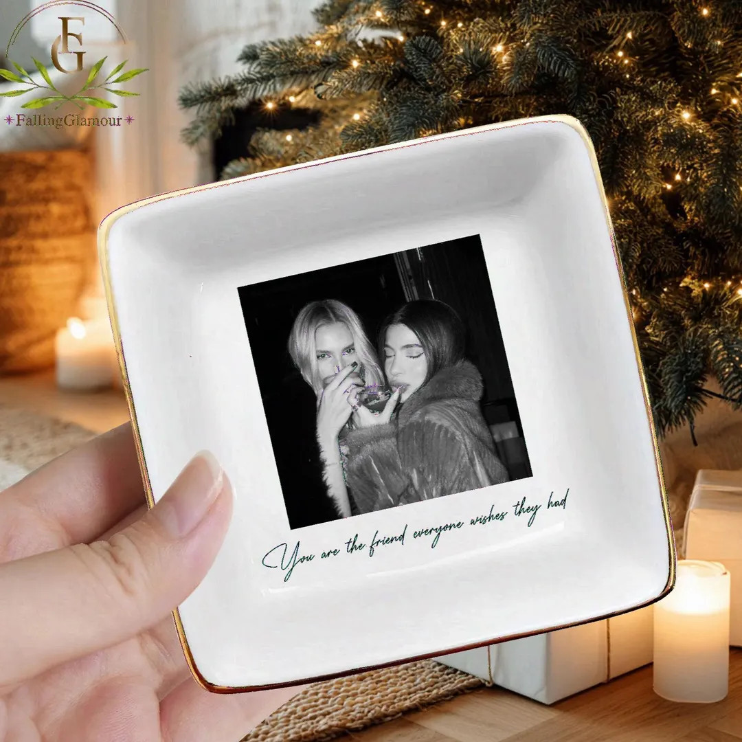 Personalized Bestie Photo Jewelry Dish, Gifts for Soul Sister, Custom Ring Dish for Best Friend, ... | Etsy (US)