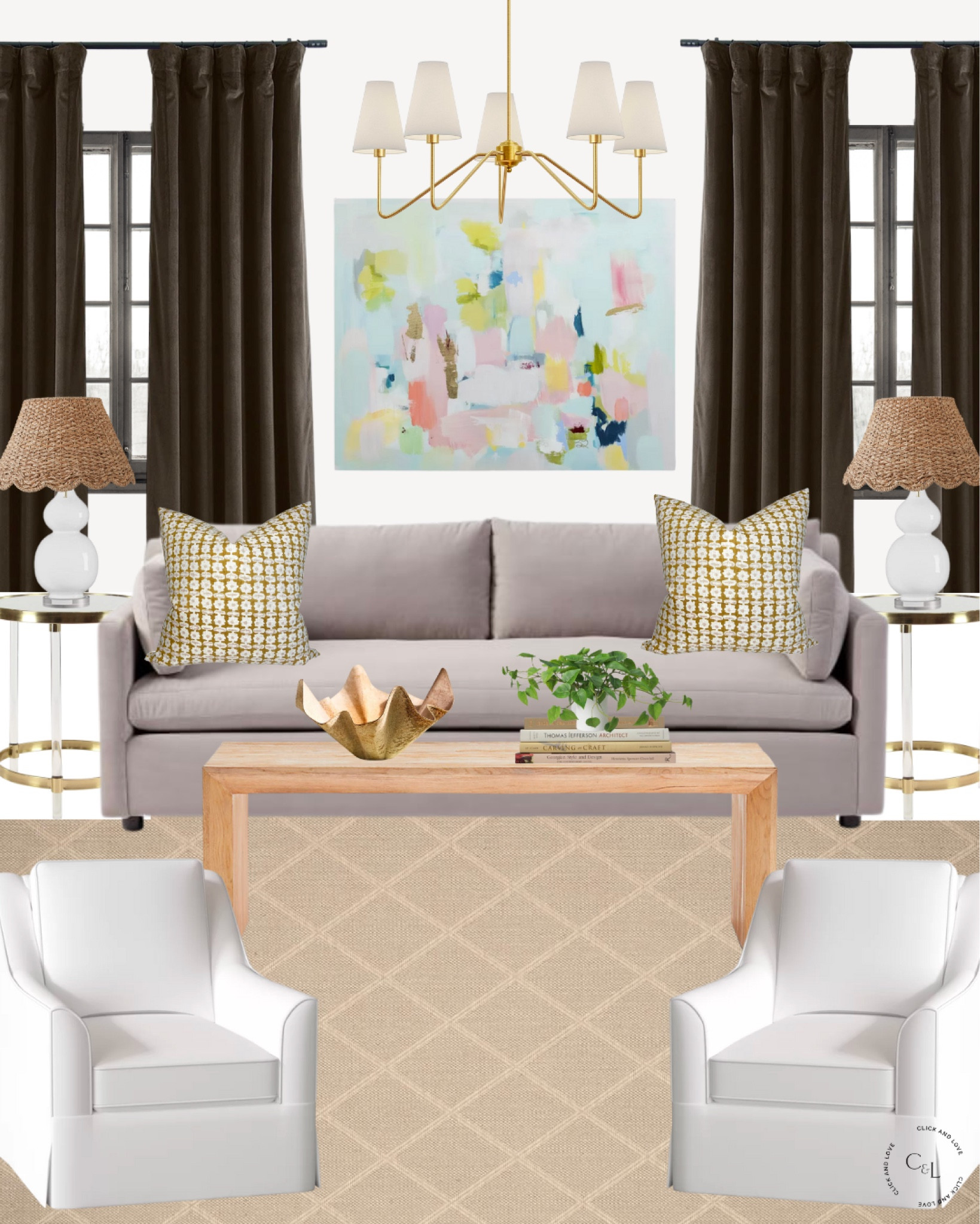 Living room inspiration! Love the pastels in this art. Save or shop the post for a living room refresh👏🏼

Living room, living room inspiration, room design, home refresh, modern living room, traditional living room, sofa, accent pillow, decorative accessories, upholstered chair, rug, lamp, art, abstract art, chandelier, velvet curtains, coffee table, budget friendly living room, interior design, style tip, home decor

#LTKstyletip #LTKhome #LTKfindsunder100