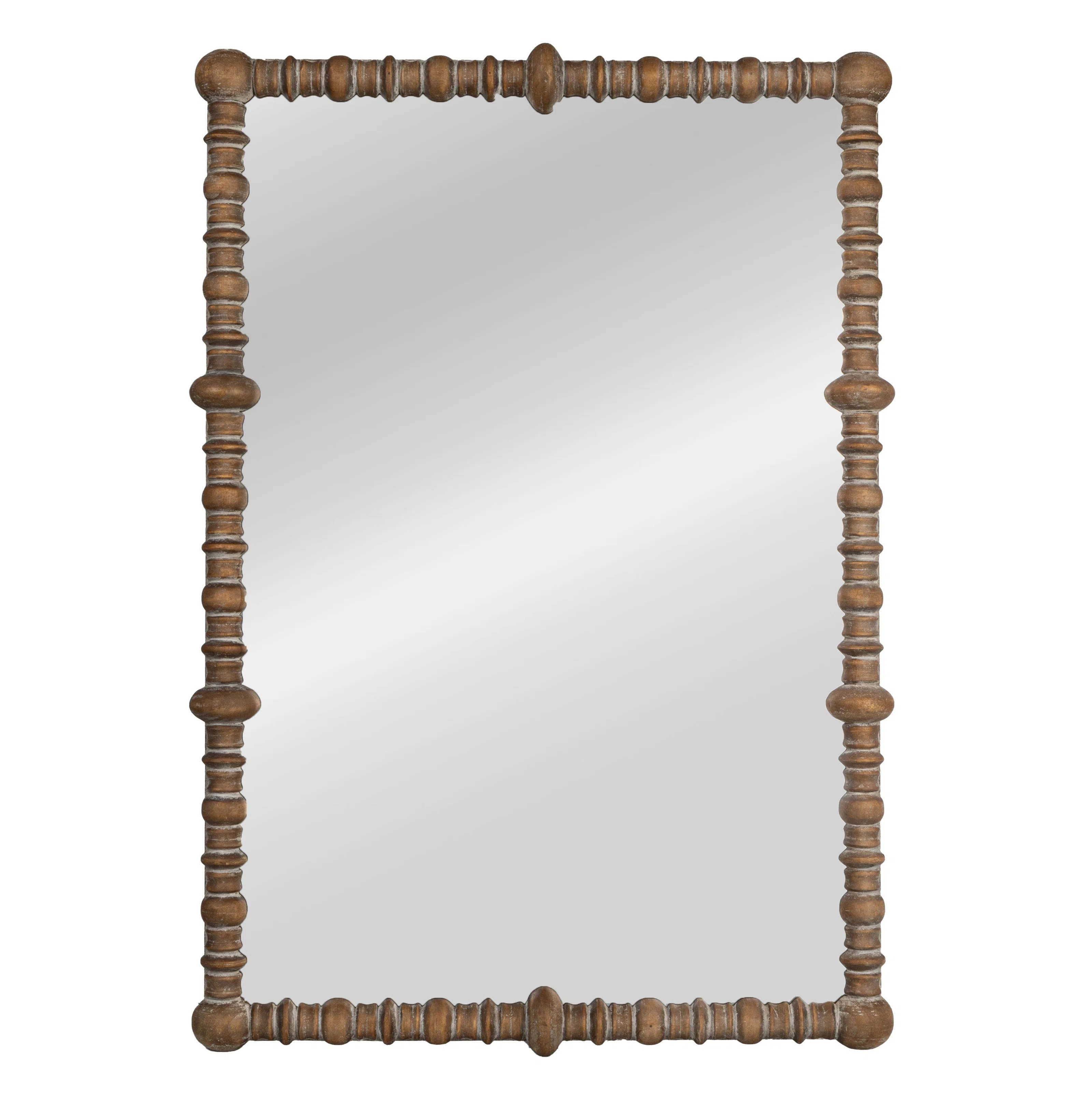 Bungalow Rose Pine Wood Beaded Dowel Wall Mirror & Reviews | Wayfair | Wayfair North America