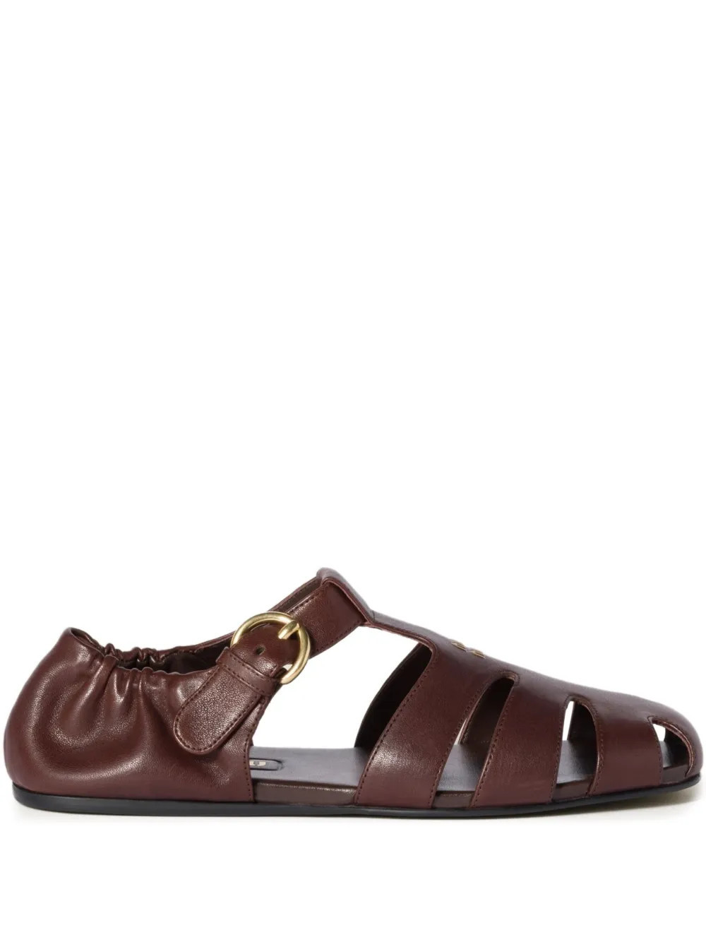 Miu Miu Ruches fisherman's sandals - Brown | Farfetch Global