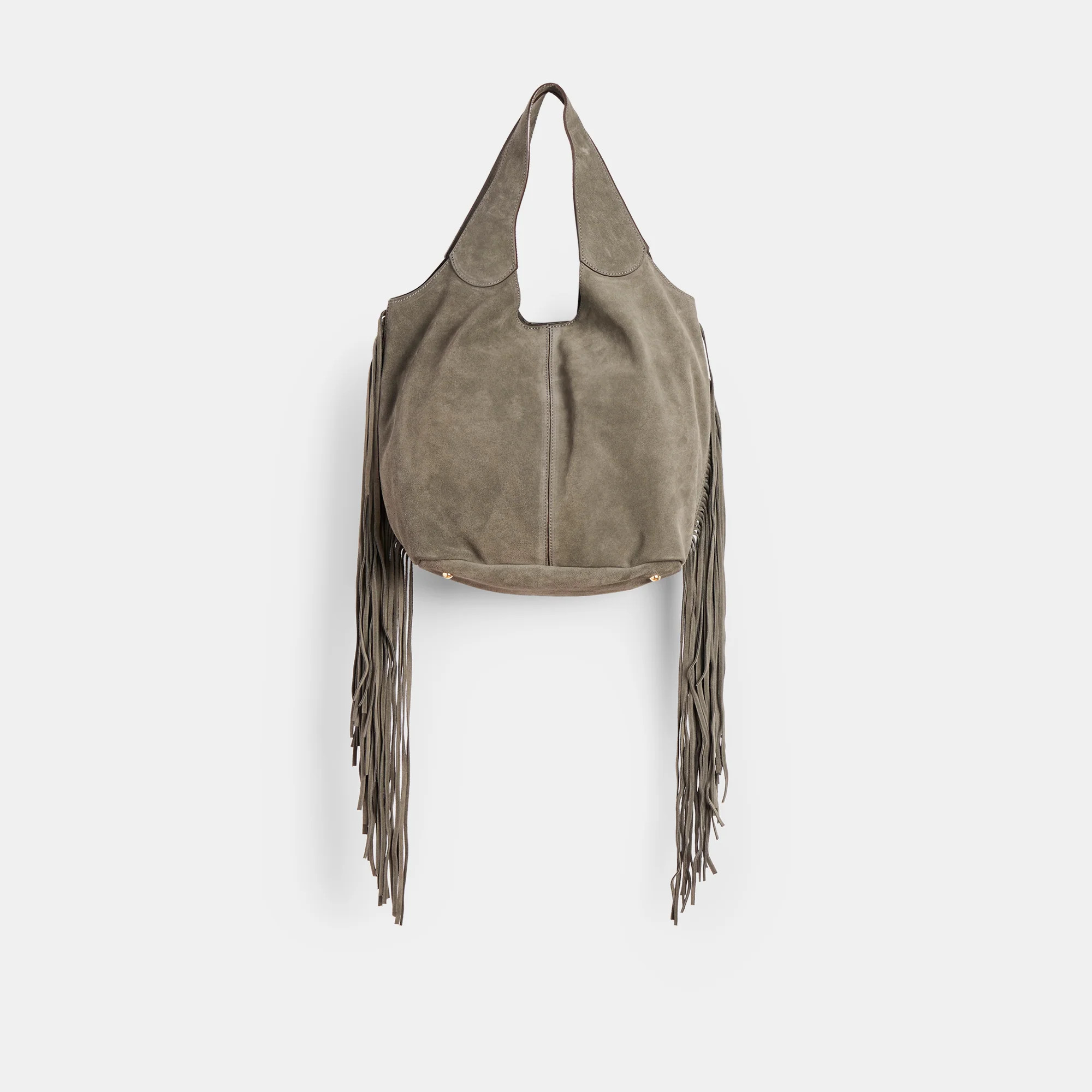 Nakoma Shoulder Bag Olive Suede | DolceVita.com