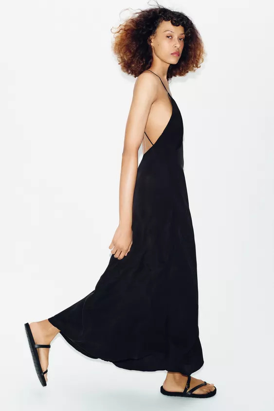 FLAT LEATHER STRAP SANDALS | Zara Canada