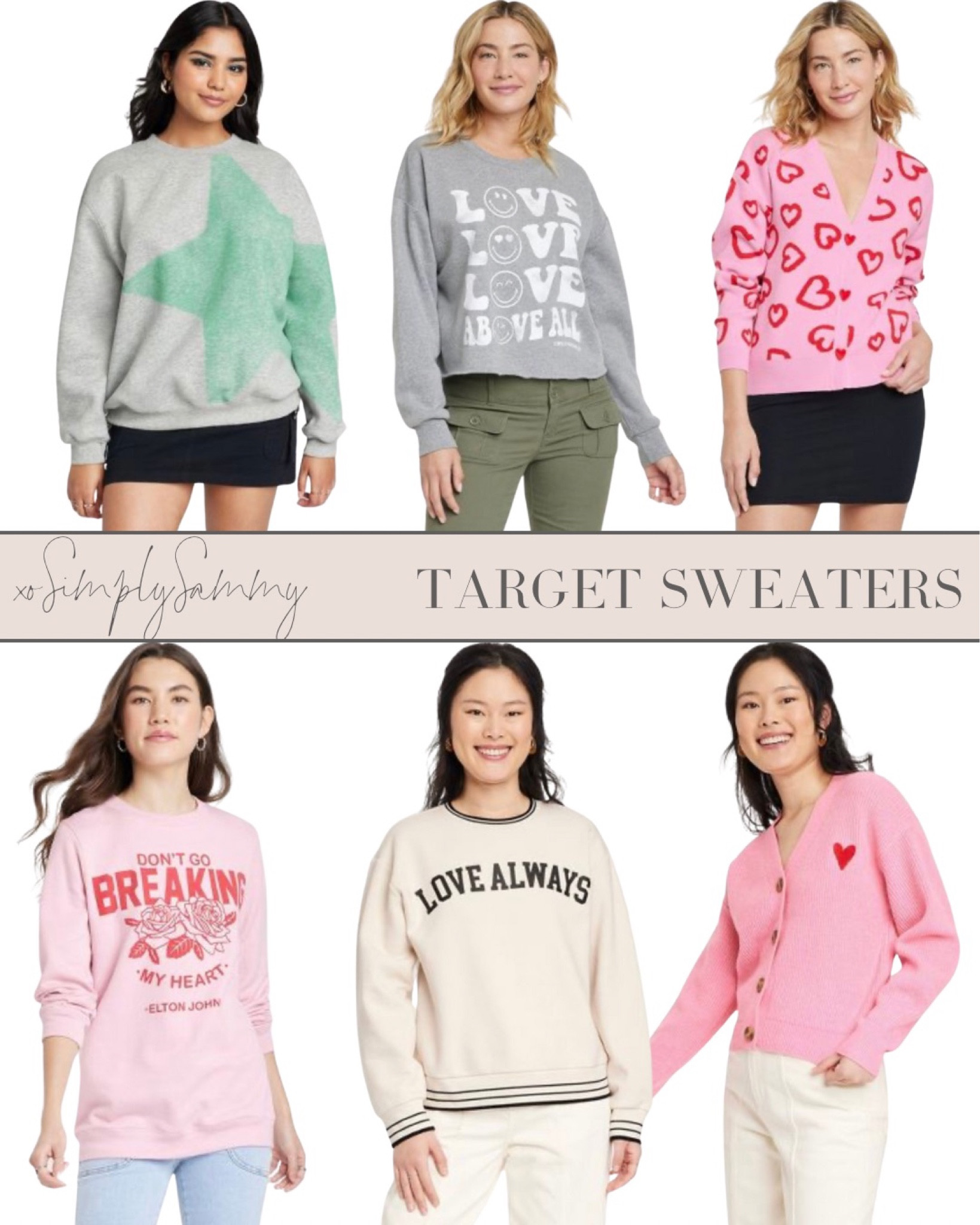 Ltkfind , target sweaters , winter sweaters , spring sweaters , Valentine’s Day , valentines sweaters , women’s sweaters , pink sweaters , women’s fashion finds , crewneck sweaters , oversized sweaters 

#LTKSeasonal #LTKFind #LTKstyletip