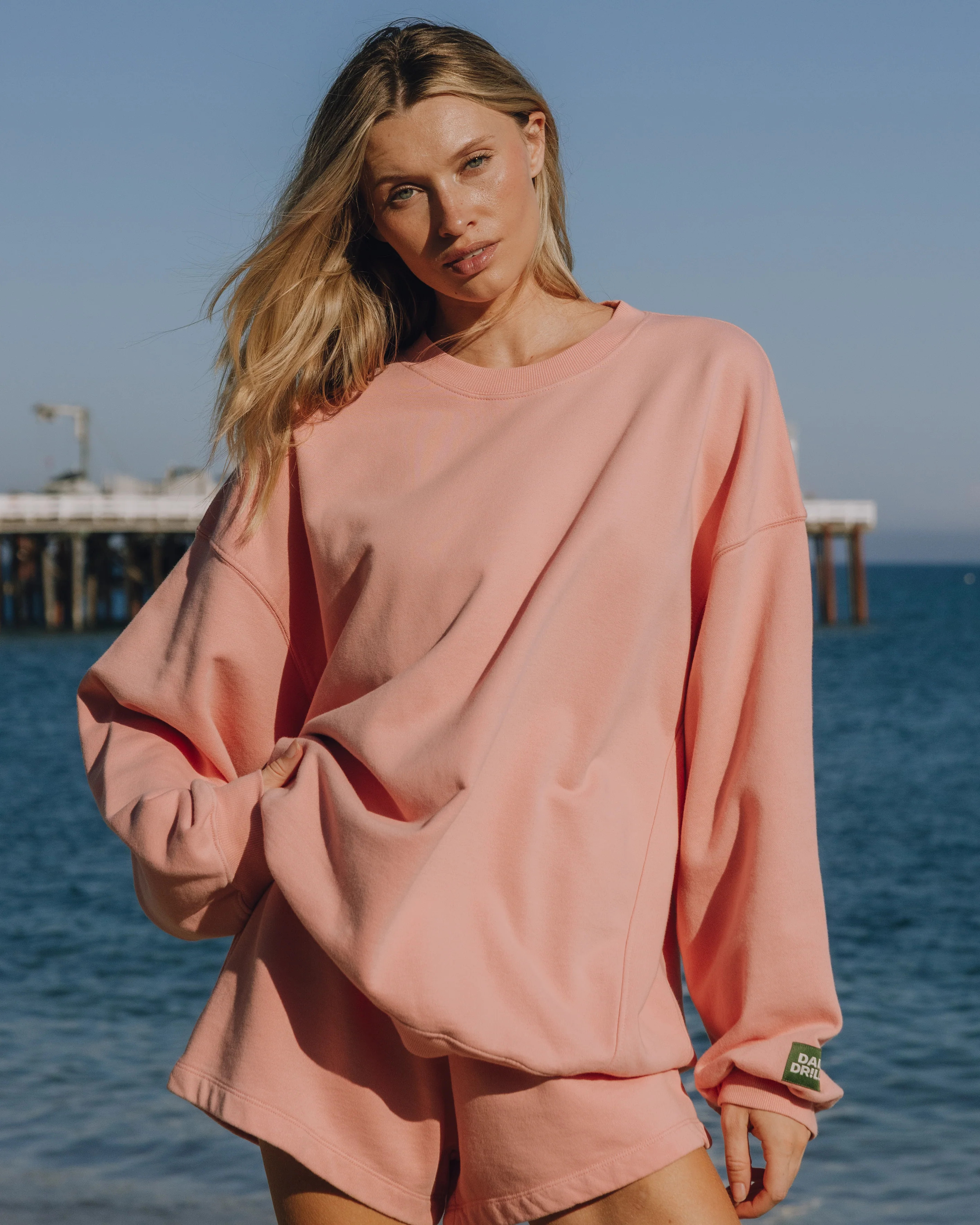 Unisex Oversized Crew - Dusty Rose | Daily Drills LLC
