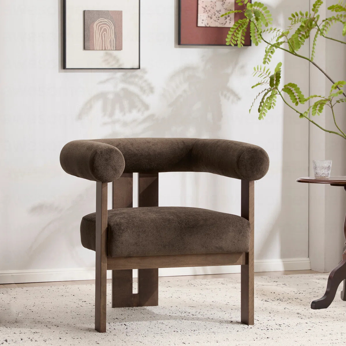Modern Upholstered Round Arm Accent ChairByLatitude Run® | Wayfair North America