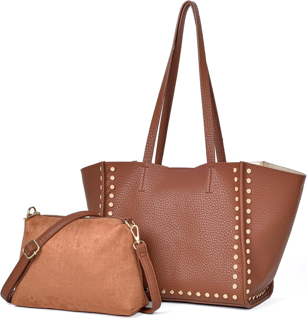 Tote Bag Vegan Leather Purses and Handbags for Women Top Handle Satchel Purse Ladies Shoulder Bag... | Amazon (US)