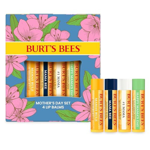 Burt's Bees Gifts Ideas - Balm Bouquet Lip Balm Set, Original Beeswax, Vanilla Bean, Cucumber Mint, Coconut & Pear Pack, Natural Origin Lip Treatment, 4 Tubes, 0.15 oz. | Amazon (US)