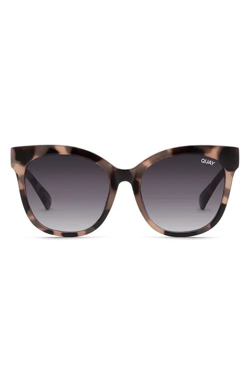 Quay Australia It's My Way 53mm Cat Eye Sunglasses in Milky Tortoise /Smoke at Nordstrom | Nordstrom