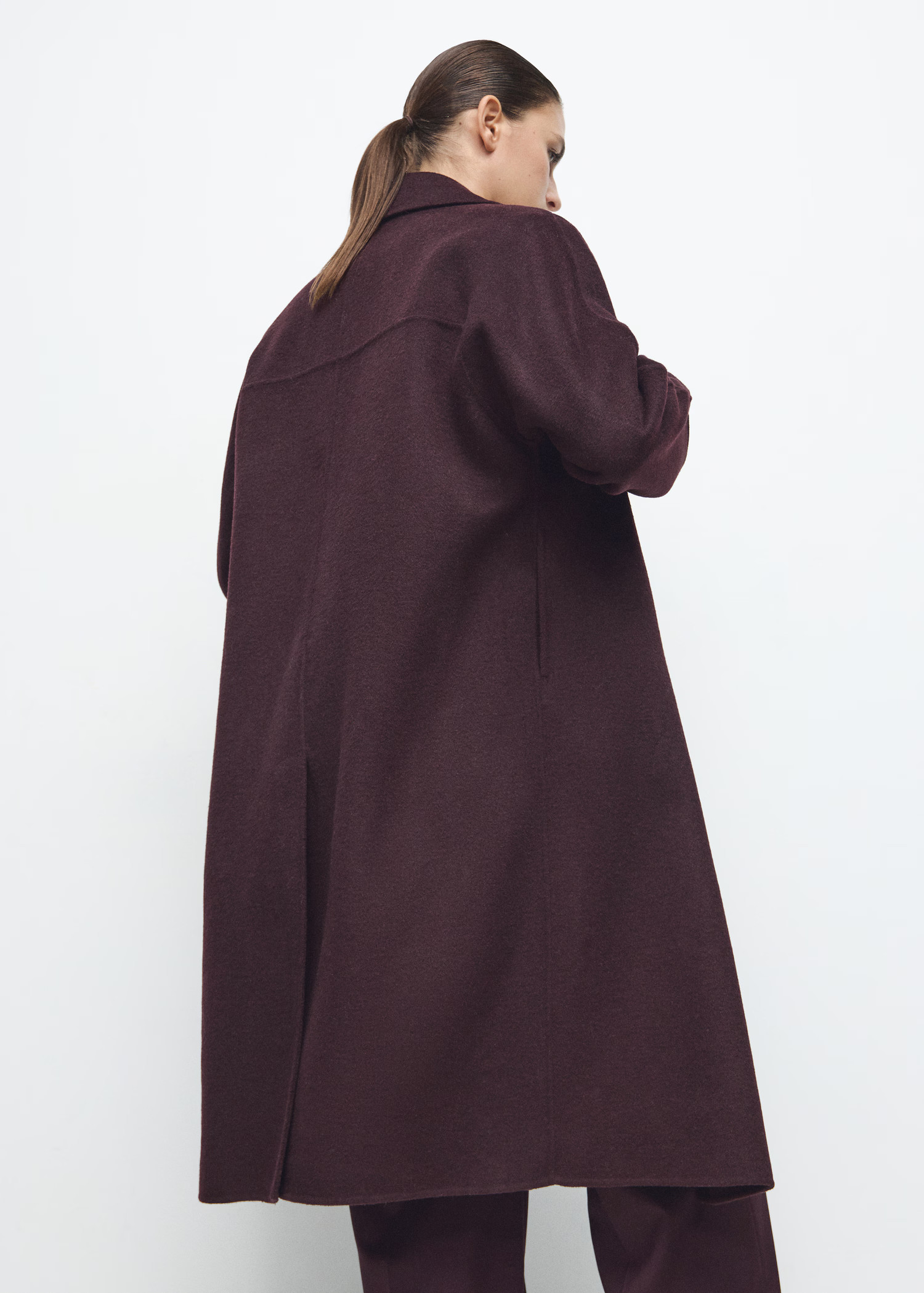 Handmade oversized wool coat - Women | MANGO United Kingdom | MANGO (UK)
