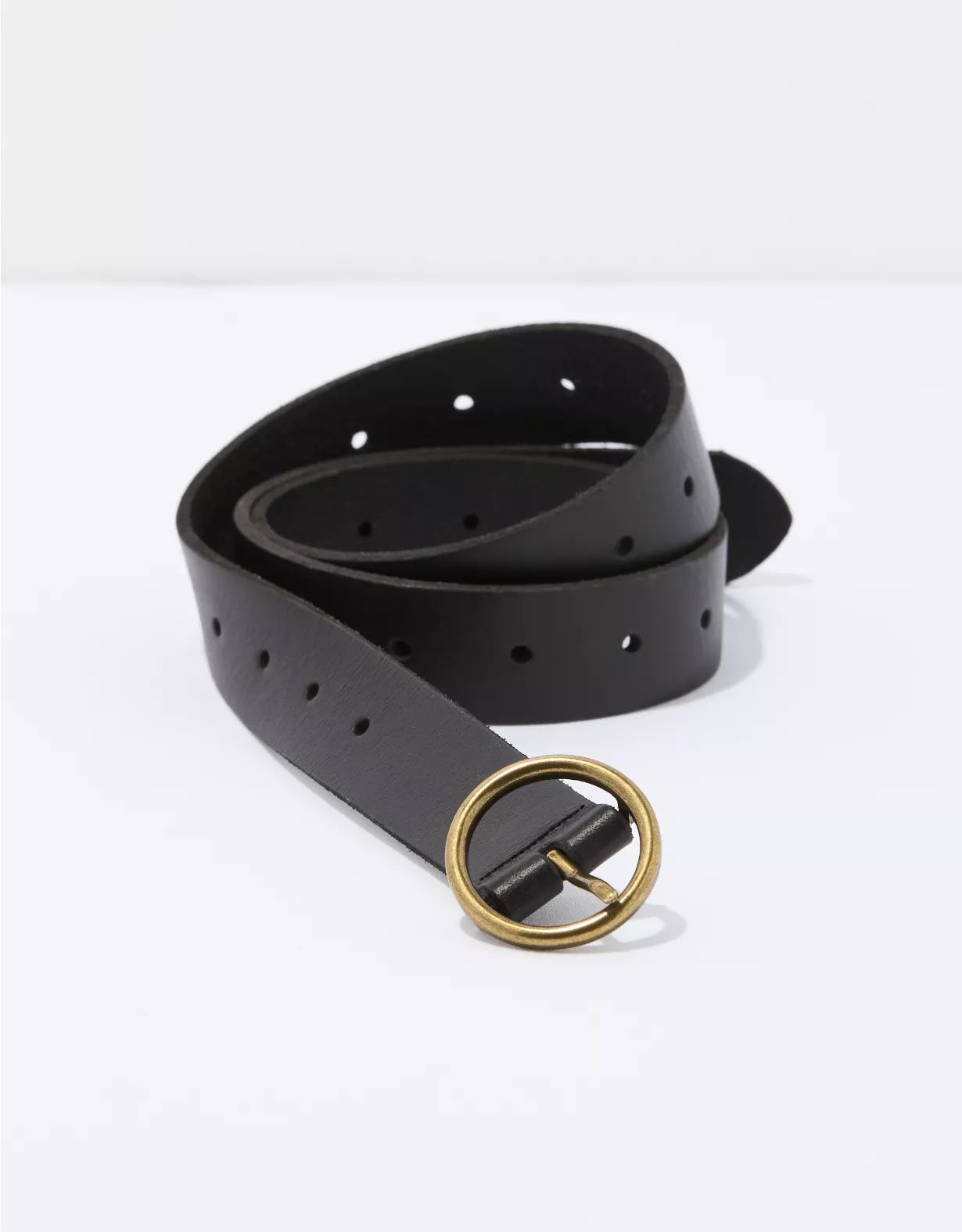 AEO Oval Buckle Leather Belt | American Eagle Outfitters (US & CA)