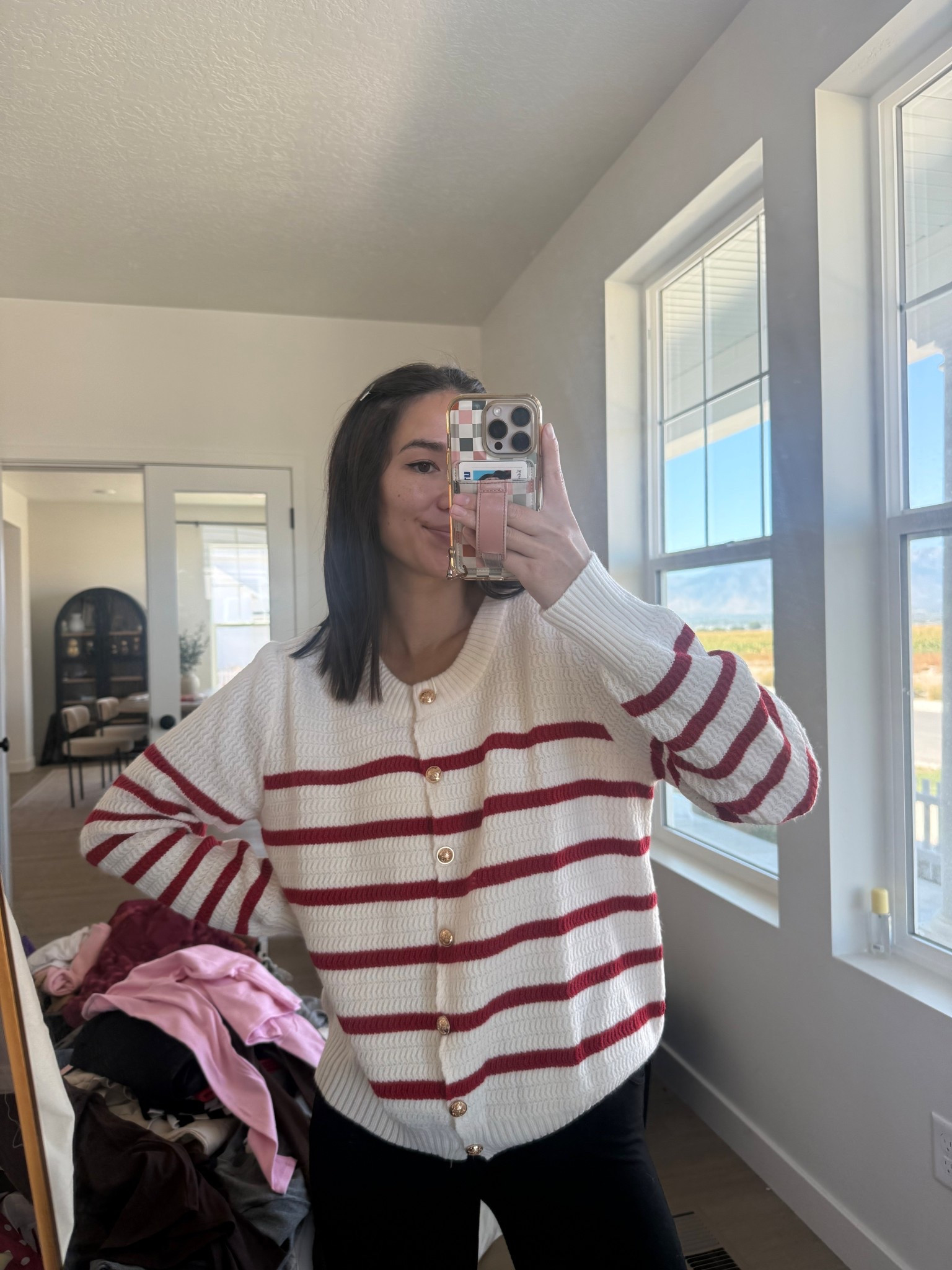 Cute red striped cardigan 

#LTKFindsUnder50 #LTKPetite #LTKFindsUnder100