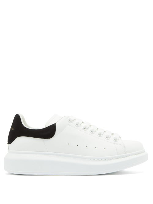 Alexander Mcqueen - Oversizedleather Trainers - Womens - White Black | Matches (UK)