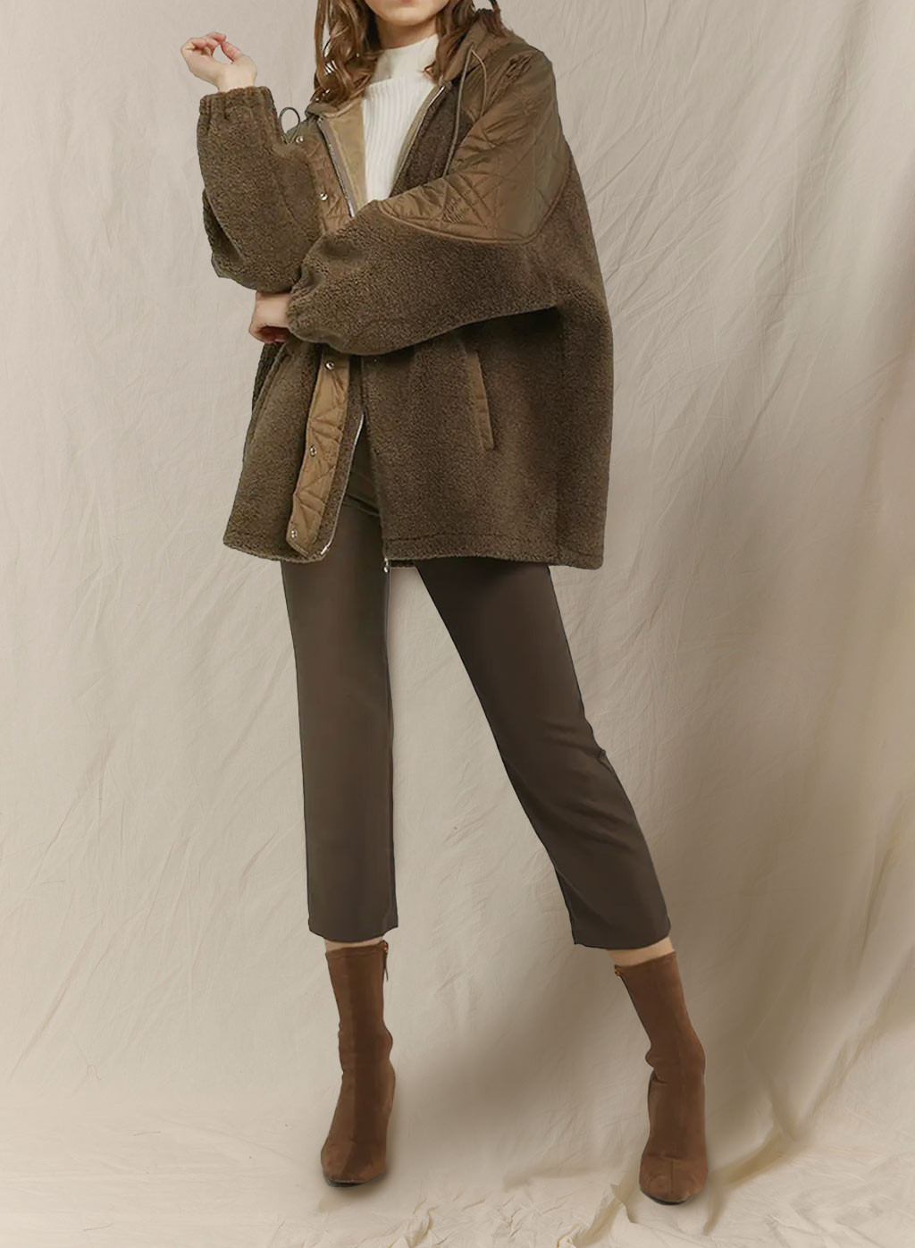 Sherpa Fleece Quilted Jacket | NAP Loungewear