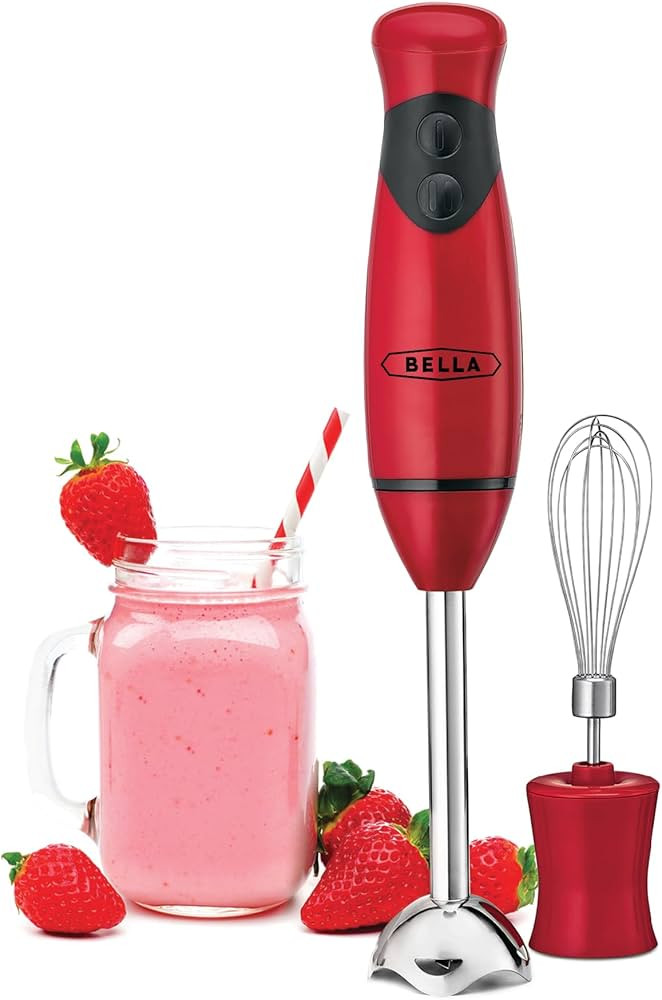 BELLA Immersion Hand Blender, Portable Mixer with Whisk Attachment - Electric Handheld Juicer, Sh... | Amazon (US)