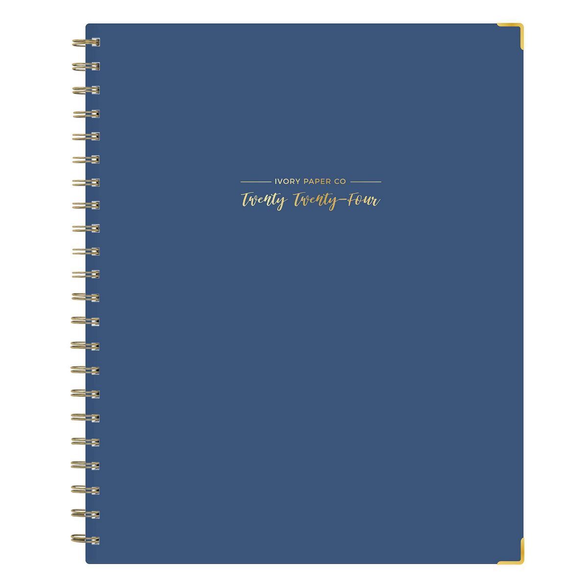 Ivory Paper Co 2024 Planner 11"x8.5" Weekly/Monthly Wirebound Navy | Target