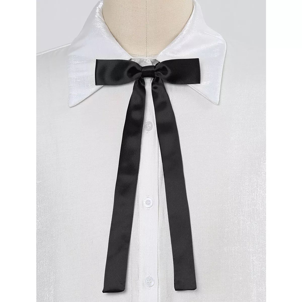 Allegra K Women's Long Self Tie Solid Color Ribbon Cosplay Elegant Neck Bowtie | Target