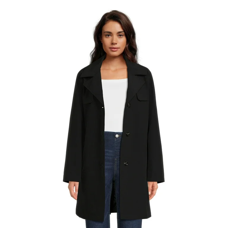 Time and Tru Women's Belted Trench Coat, Sizes XS-3X | Walmart (US)