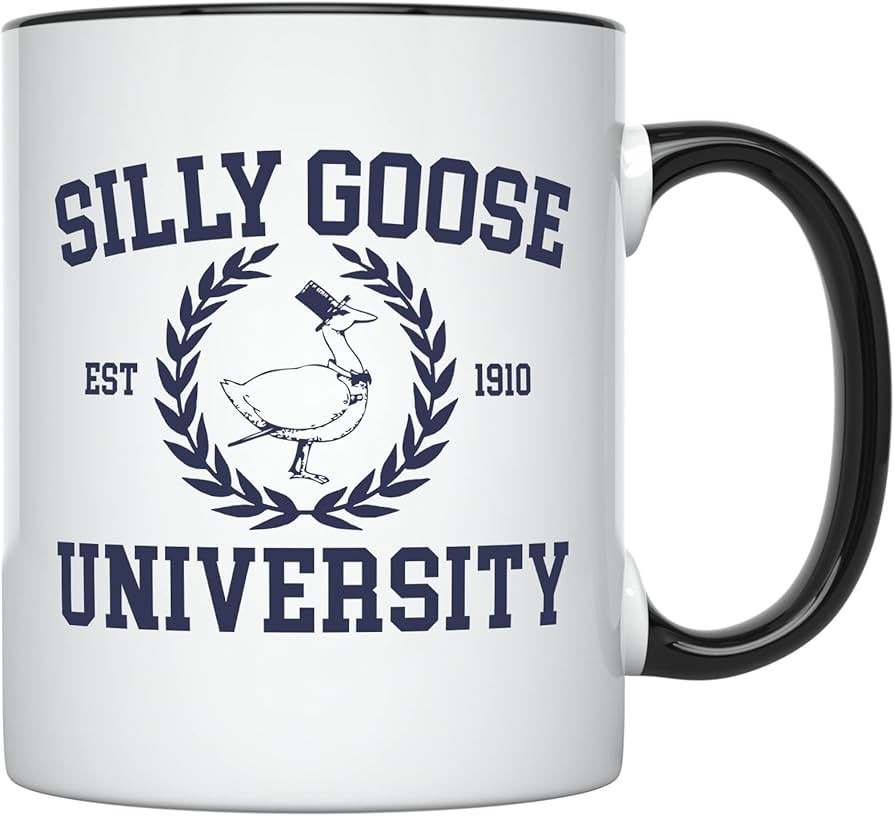 YouNique Designs Silly Goose University Coffee Mug, 11 Oz, Dad Gifts From Daughter, White Elephan... | Amazon (US)