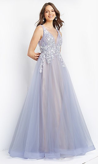 Embroidered Prom Ball Gown by JVN by Jovani | Prom Girl