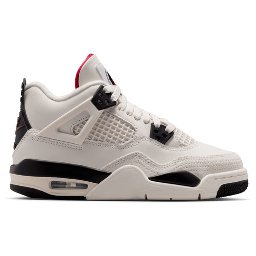 Boys Jordan Jordan Retro 4 - Boys' Grade School Basketball Shoe Black/White/Red Size 04.0 | Kids Foot Locker (US)