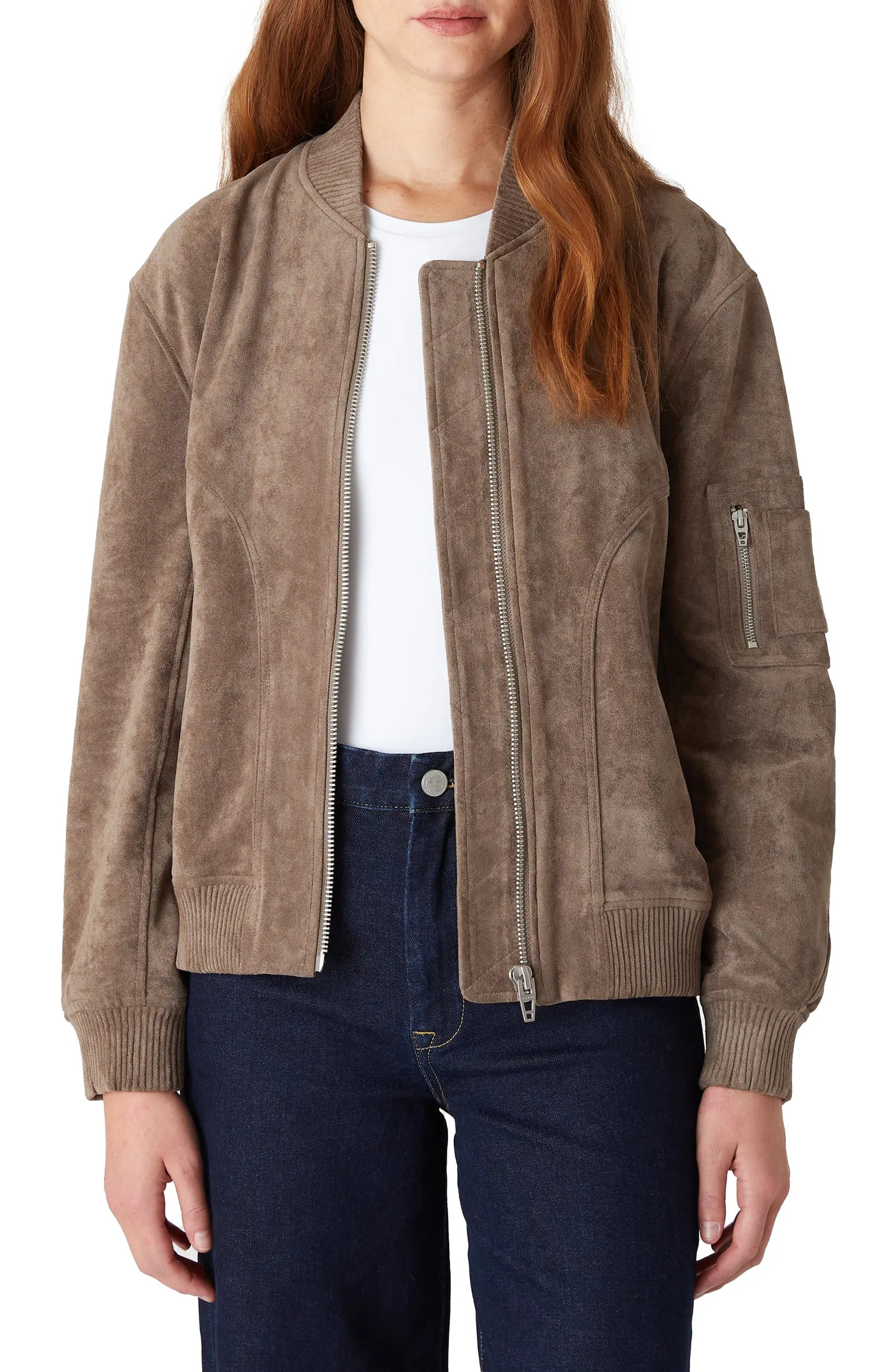 Faux Suede Bomber Jacket | Nordstrom