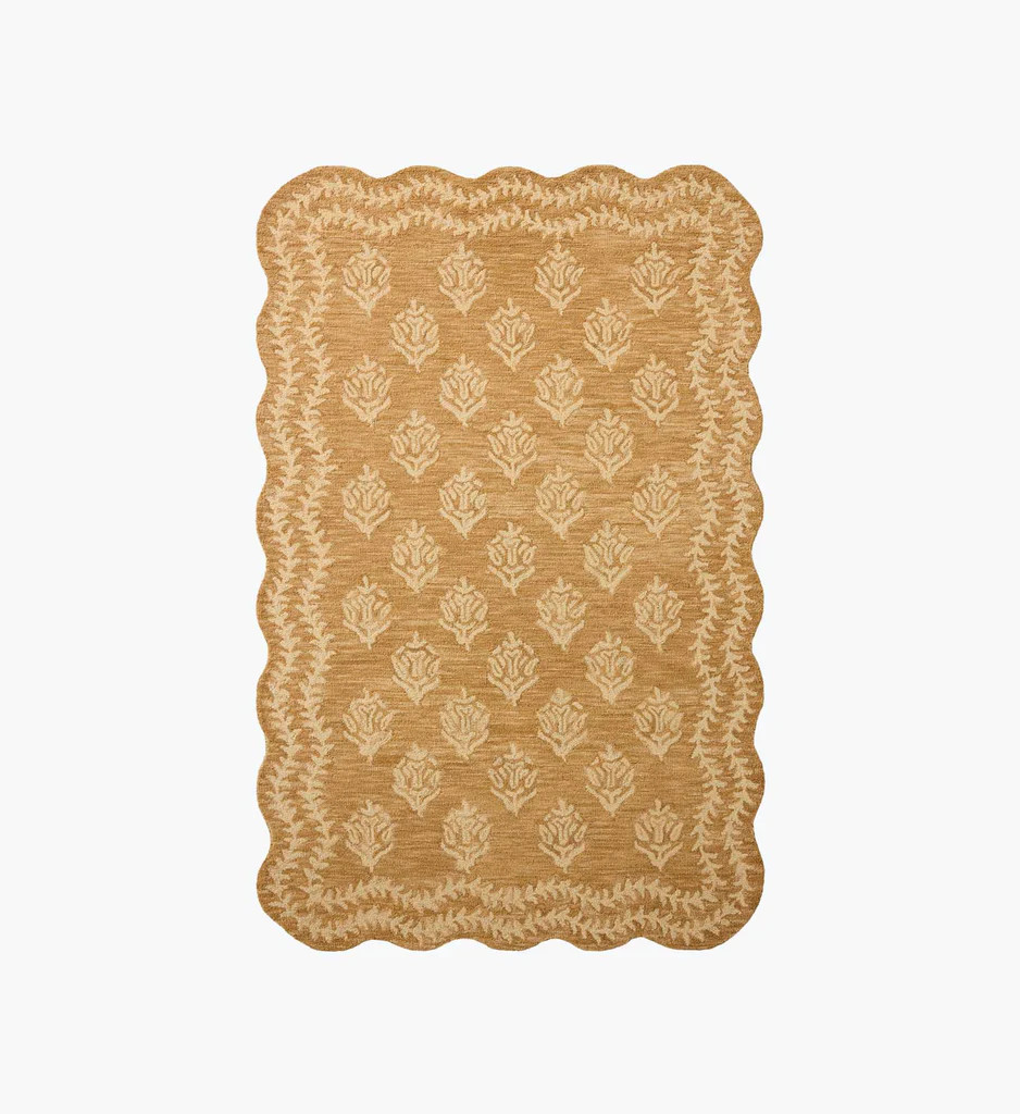 Lisette Wool Hooked Rug - Wheat & Ivory | Rifle Paper Co.