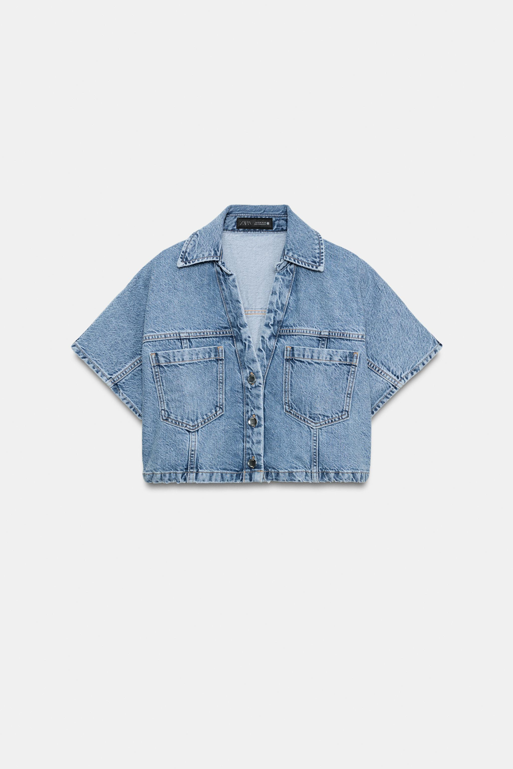 Z1975 SHORT DENIM SHIRT | Zara UK