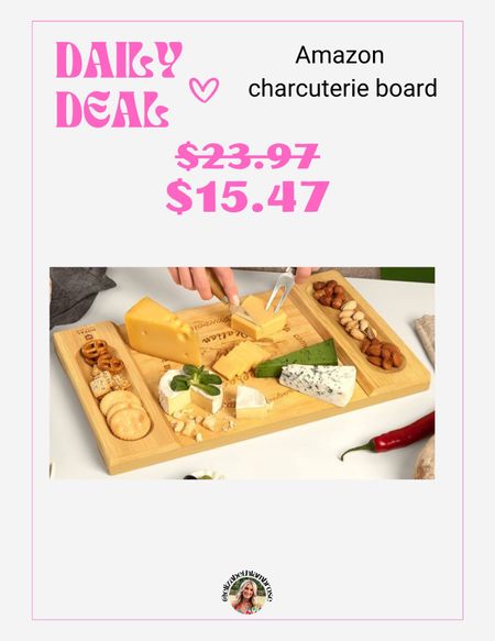 amazon daily deal! 
cute little charcuterie board!! 
under $20! perfect christmas gift or housewarming party!! 
perfect for parties or watch parties during football season!!

#amazon #charcuterieboard #board #sale #watchparty #football #party #giftguide #christmas

#LTKhome #LTKsalealert #LTKGiftGuide