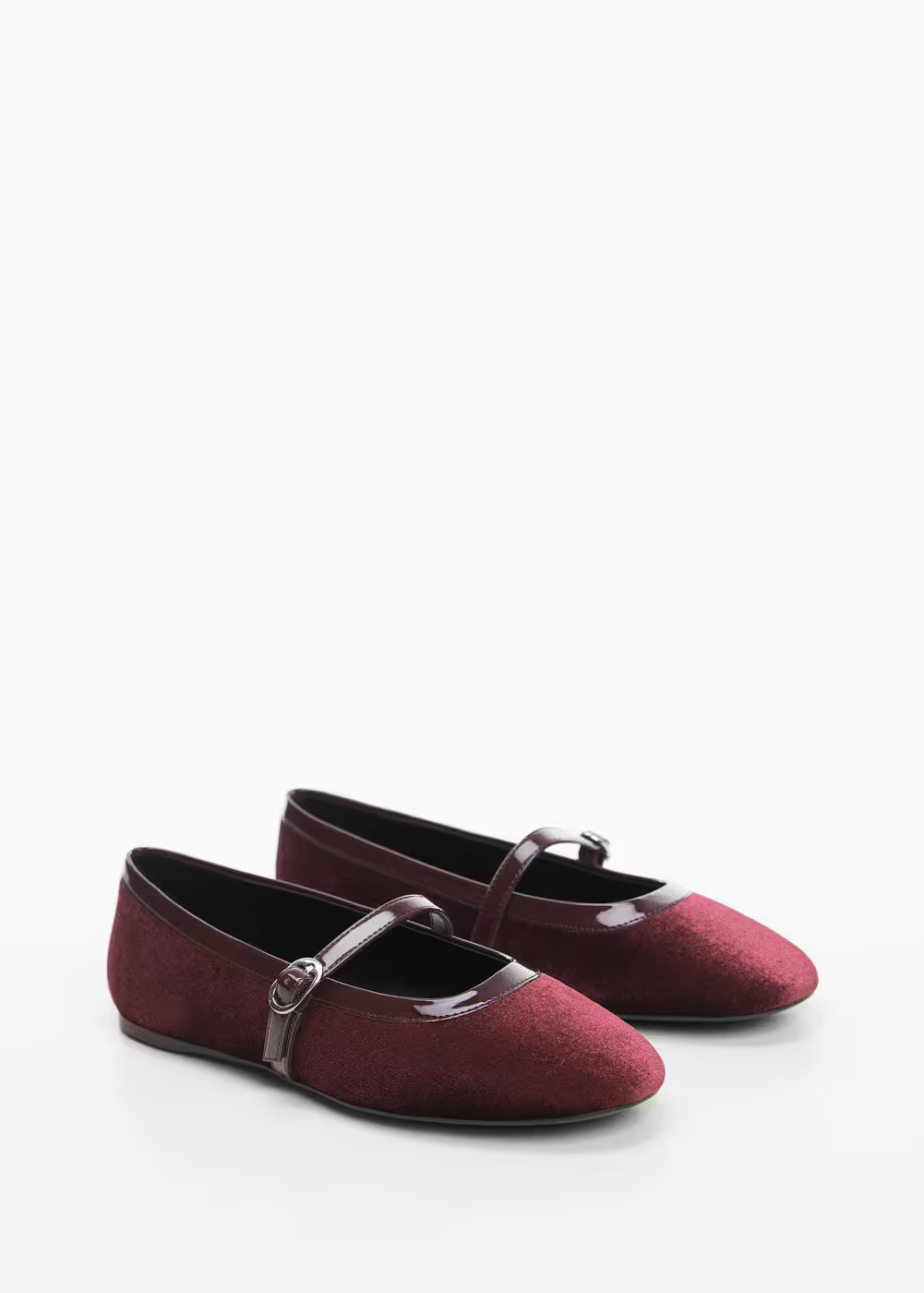 Velvet ballerinas -  Women | Mango USA | MANGO (US)