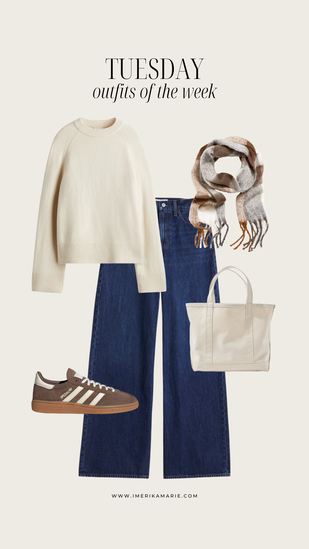 winter outfit. quince cashmere sweater. wide leg jeans. dark denim. dark wash jeans. scarf. brown adidas sneakers. adidas spezial 

 

#LTKootd #LTKSeasonal #LTKPetite