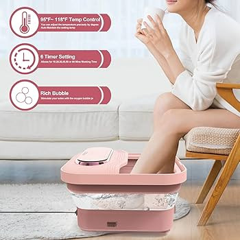 iFedio XL Touch Screen Collapsible Foot Spa with Heat, Bubble and Temperature Control, Foot Bath ... | Amazon (US)