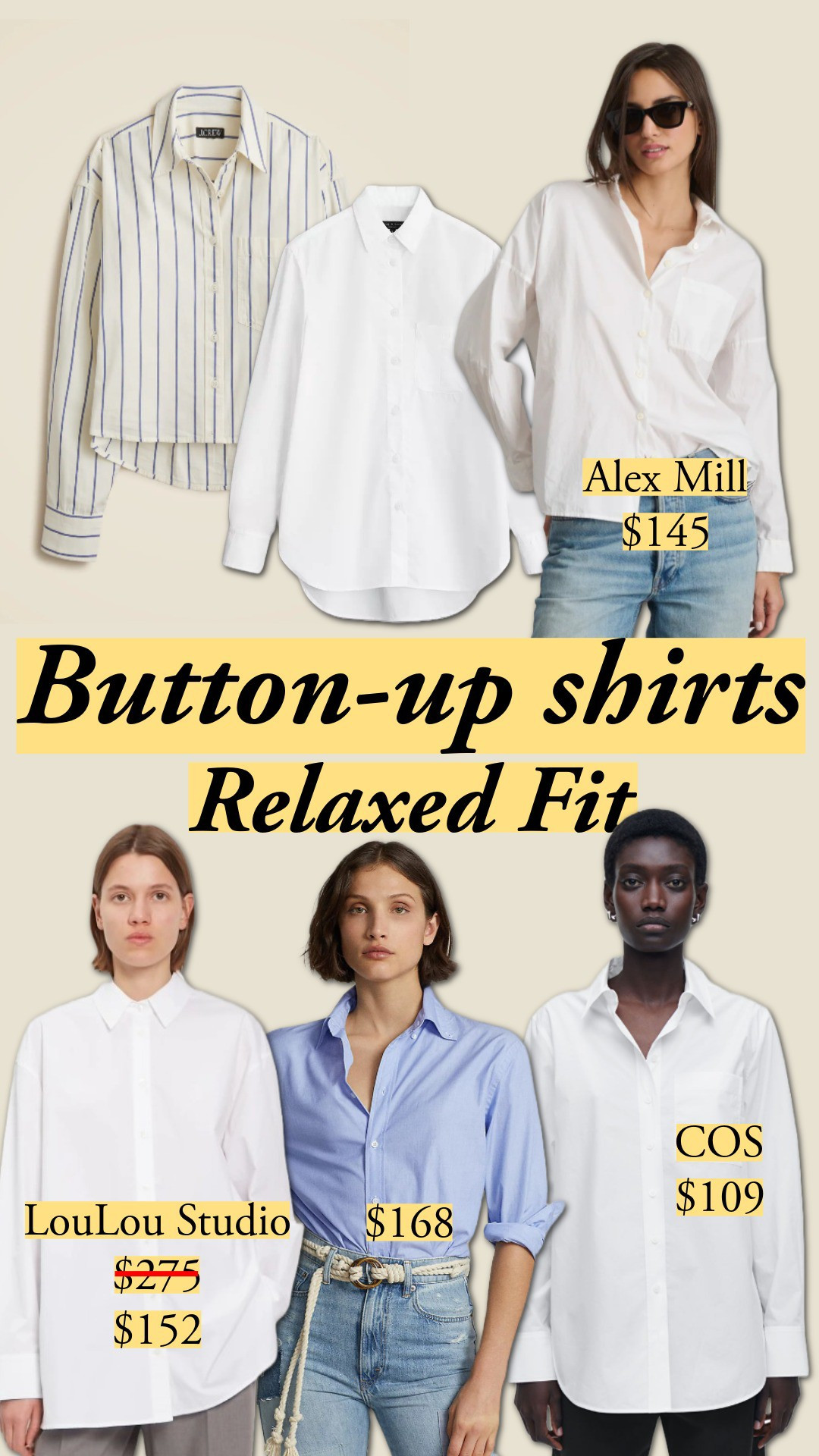 Relaxed fit | Polo Ralph Lauren | Striped Long Sleeve Cotton Shirt | Silk Long Sleeve Shirt | Crepe de Chine Shirt |  Button up Shirt | Alex Mill | Loulou Studio 

#LTKFindsUnder100 #LTKStyleTip #LTKWorkwear
