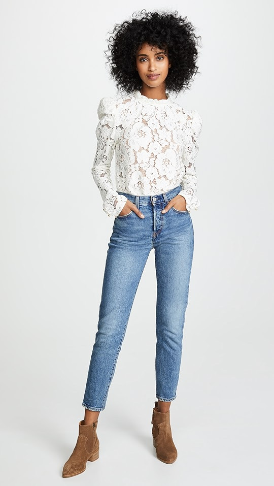 Emma Puff Sleeve Lace Top | Shopbop