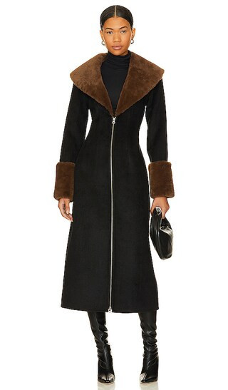 LPA Giovanna Coat in Black. - size L | Revolve Clothing (Global)