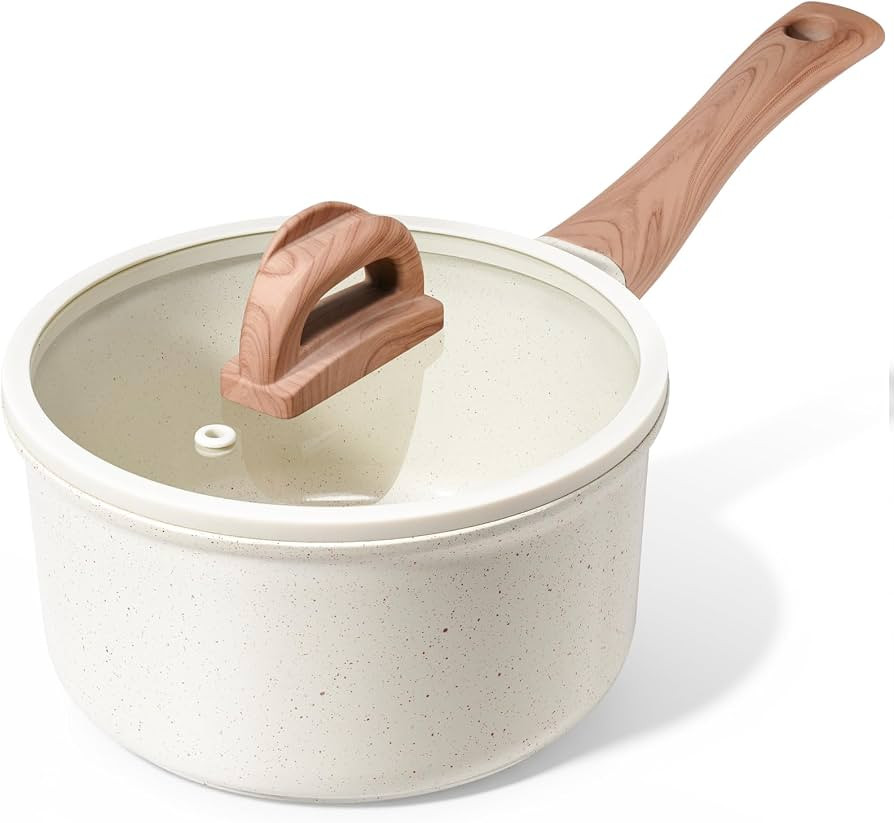 USELUCK Ceramic Nonstick Saucepan with Lid, 2.0 QT Small Non Stick Stock Pot with Stay-cool Handl... | Amazon (US)