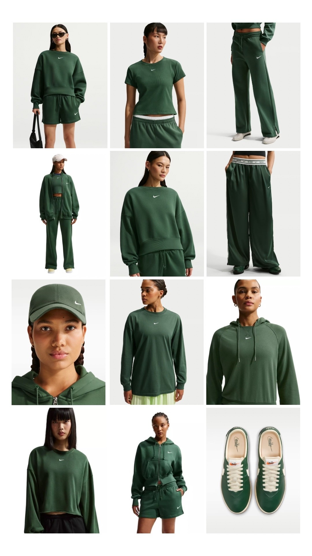 Autumn green, forest green, matching set, nike, spring, masters, athleisure, mom style, baseball mom, sports mom

True autumn, dark autumn, soft autumn, hocautumn, color analysis, midsize, everyday mom, comfortable outfits, casual, autumn outfits, Nike outfit, 